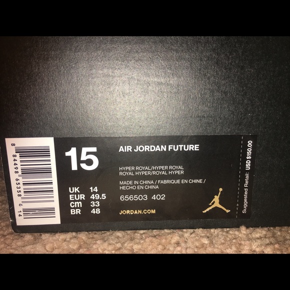 Size 15 Jordan hyper royal - Picture 2 of 5